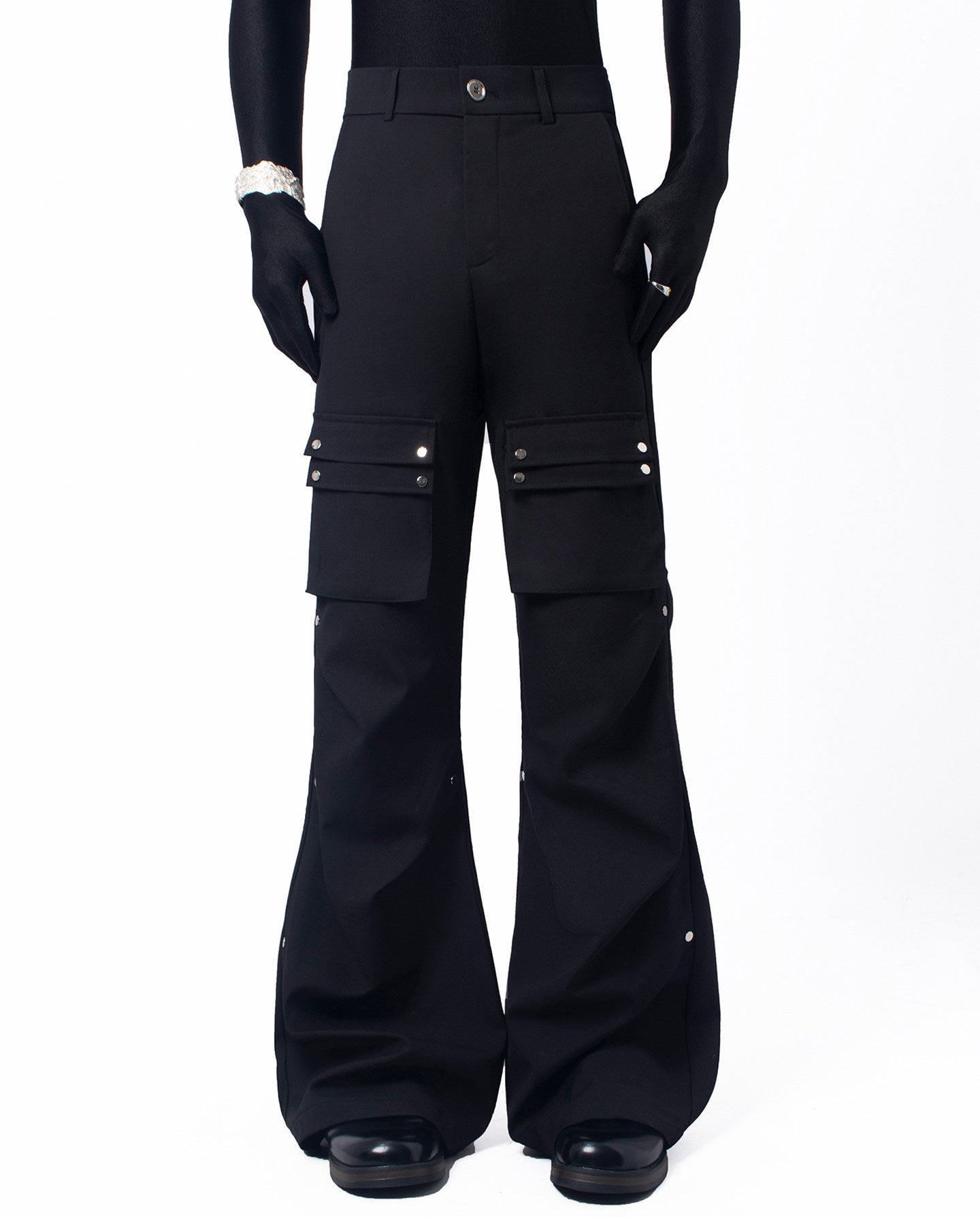 Large Pocket Workwear Flare Pants WN23650