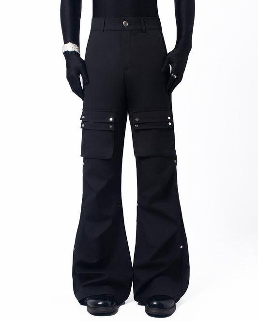 Large Pocket Workwear Flare Pants WN23650