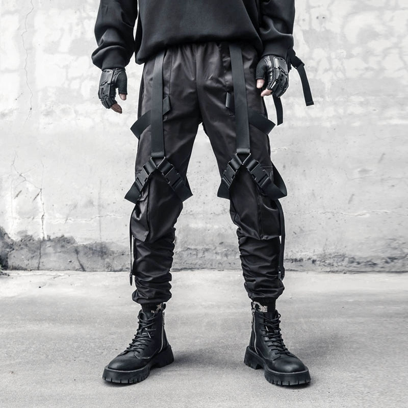 Strap Cuffed Cargo Straight Pants WN22301