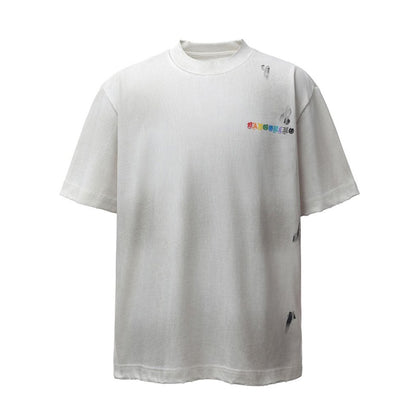 Letter Print Oversize Short Sleeve T-Shirt WN26883