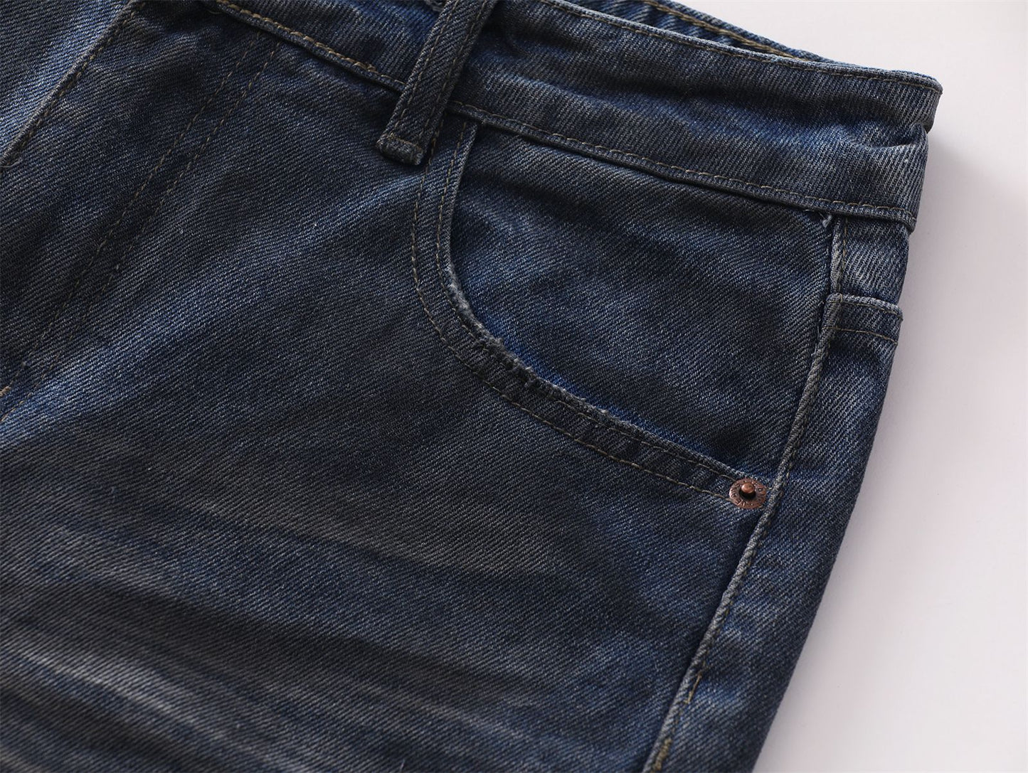 Dirty Dyed Whisker Wide Leg Denim Jeans WN26875