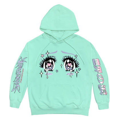 Illustration Eye Print Hoodie WN22270