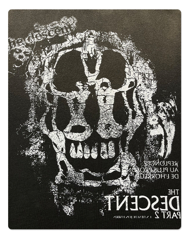 Graphic Print White Ink Digital Spray Short Sleeve T-Shirt WN16277