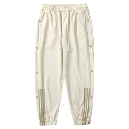 Side Stripe Snap-Button Jogger Pants WN10257