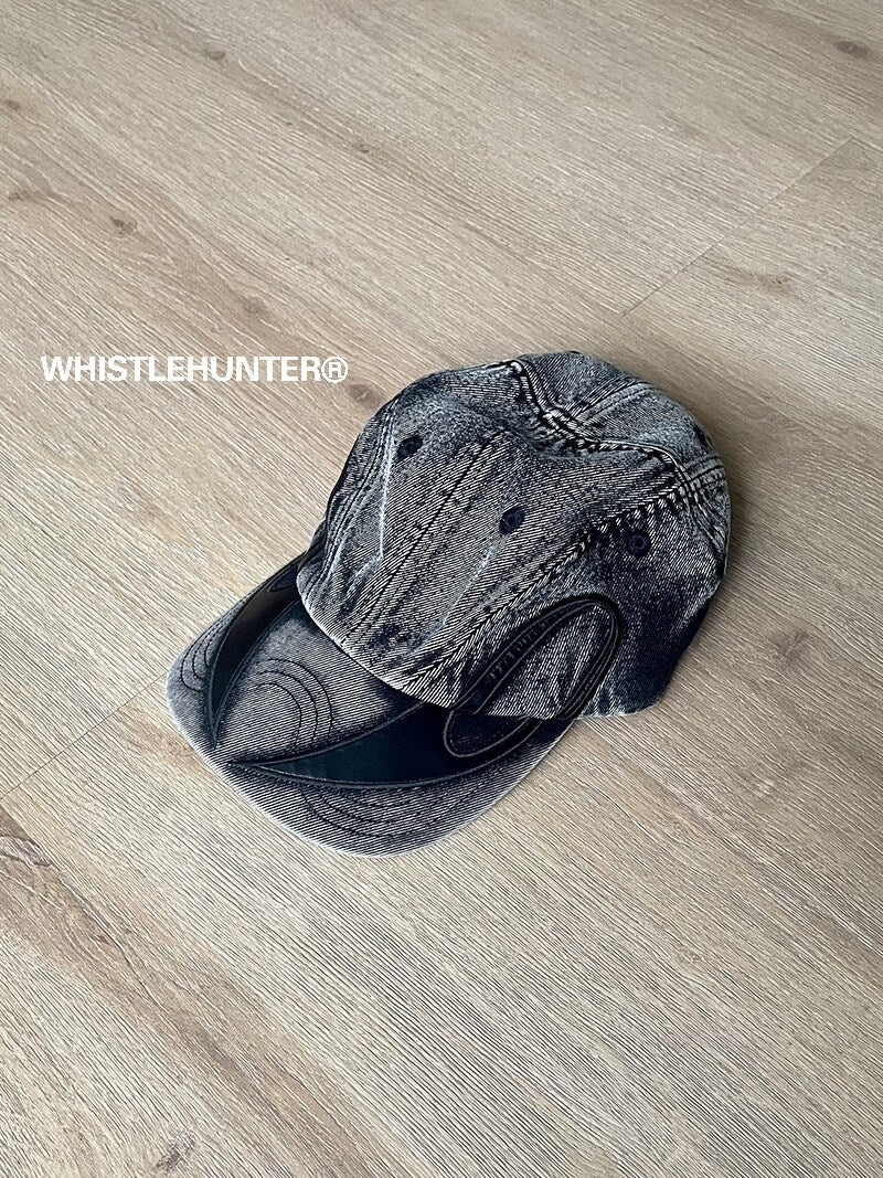 Three-Tone Embroidered Leather Patchwork Large Logo Baseball Cap WN26692