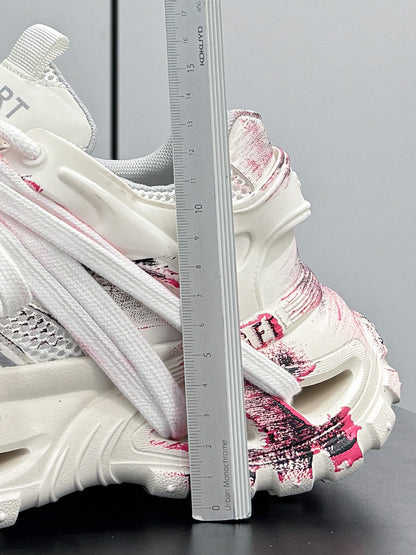 Paint Mesh Rope Lace Chunky Sole Sneakers WN24678