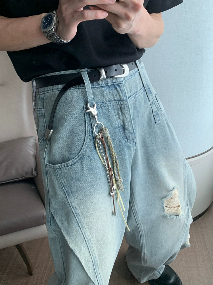 Braided Rope Metal Buckle Keychain WN20421