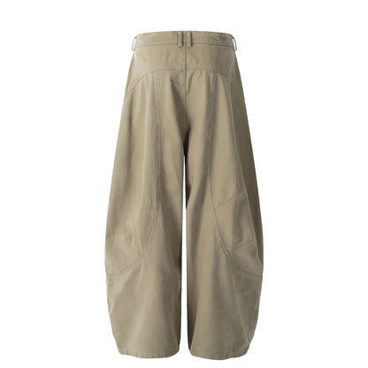 Wide Leg Curved Cargo Pants WN26053
