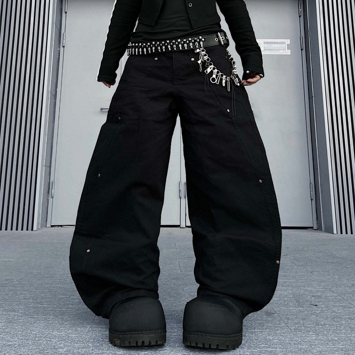 Panel Seam Wide Leg Pants WN24187