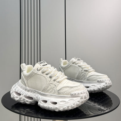 Mesh Embroidery Air Sole Chunky Sole Sneakers WN24724
