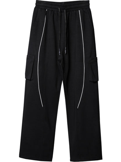 Reflective Stripe Functional Cuffed Cargo Pants WN22578