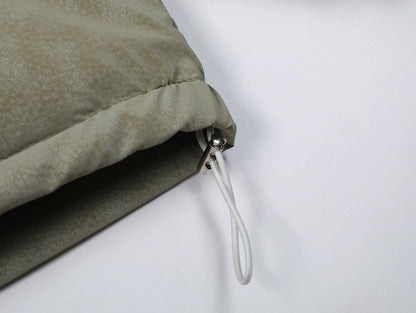 Letter Embroidery Stripe Puffer Jacket WN11494