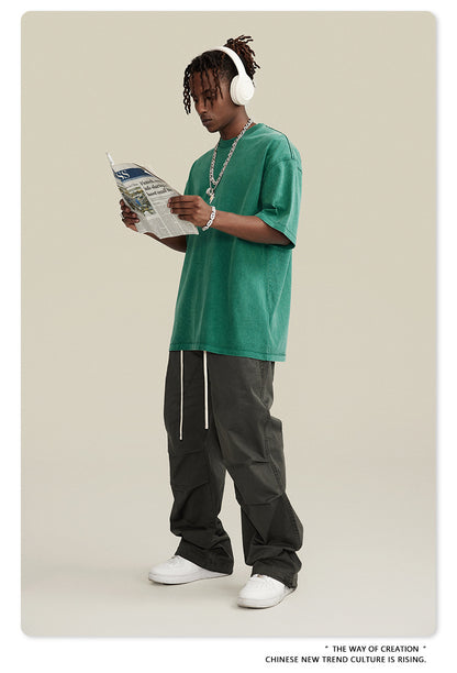 Washed Oversize Short-sleeve T-shirt WN6457