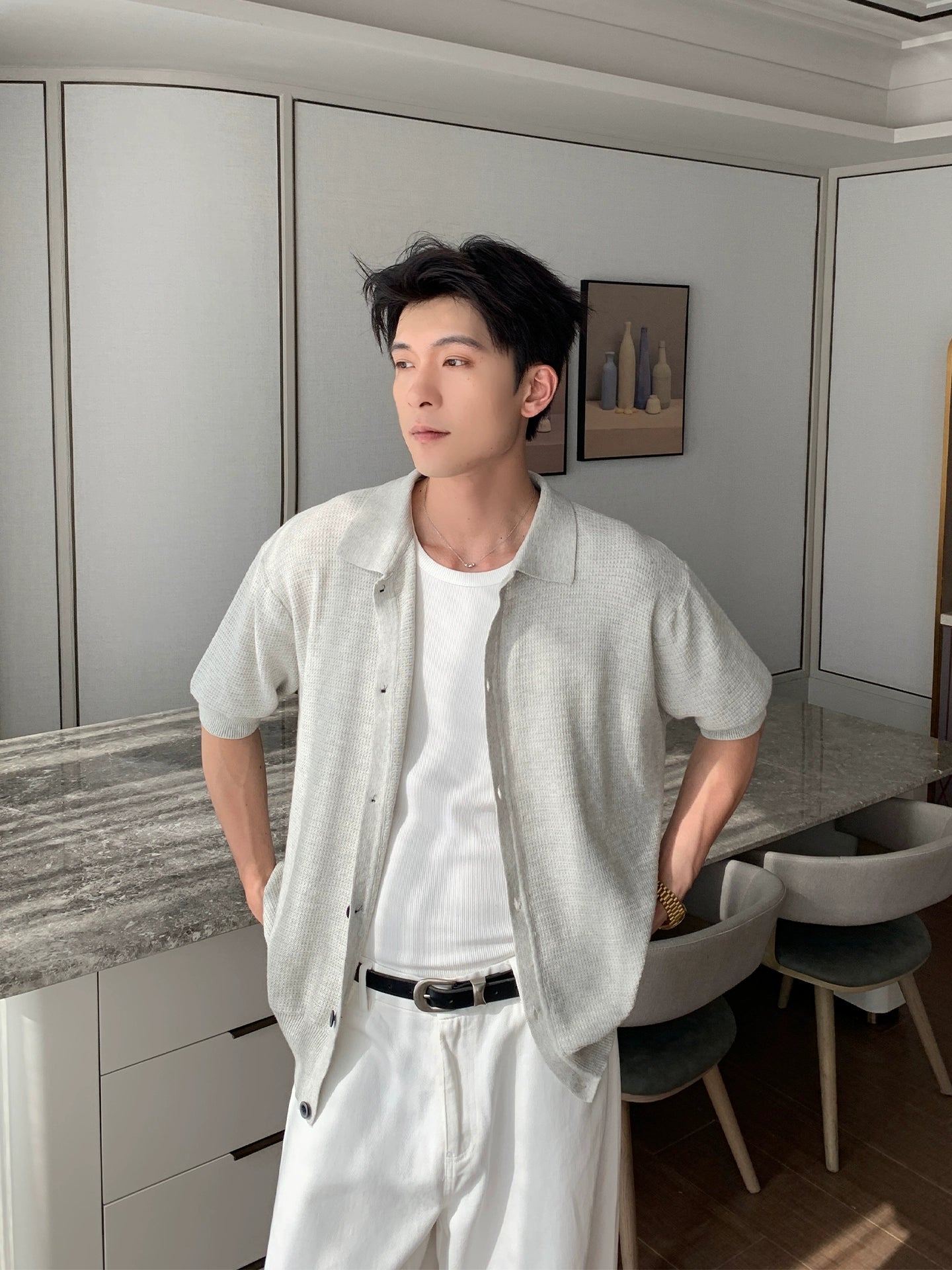 Cotton Short Sleeve Knit Shirt WN20475