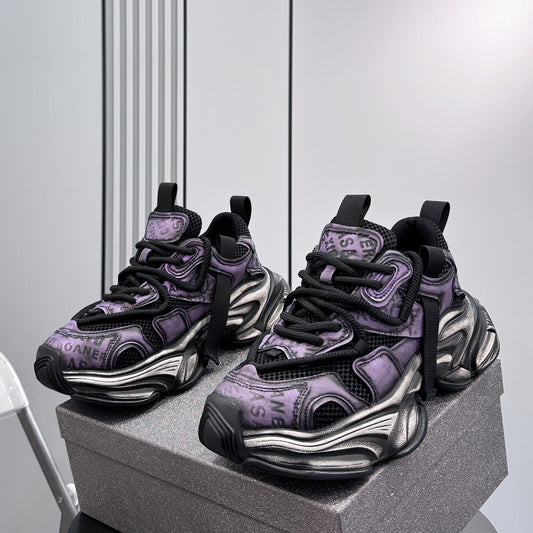 Breathable Thick-Sole Height-Increasing Dad Sneakers WN24772