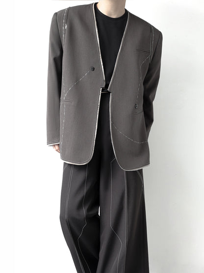 Collarless Tailored Jacket WN11766