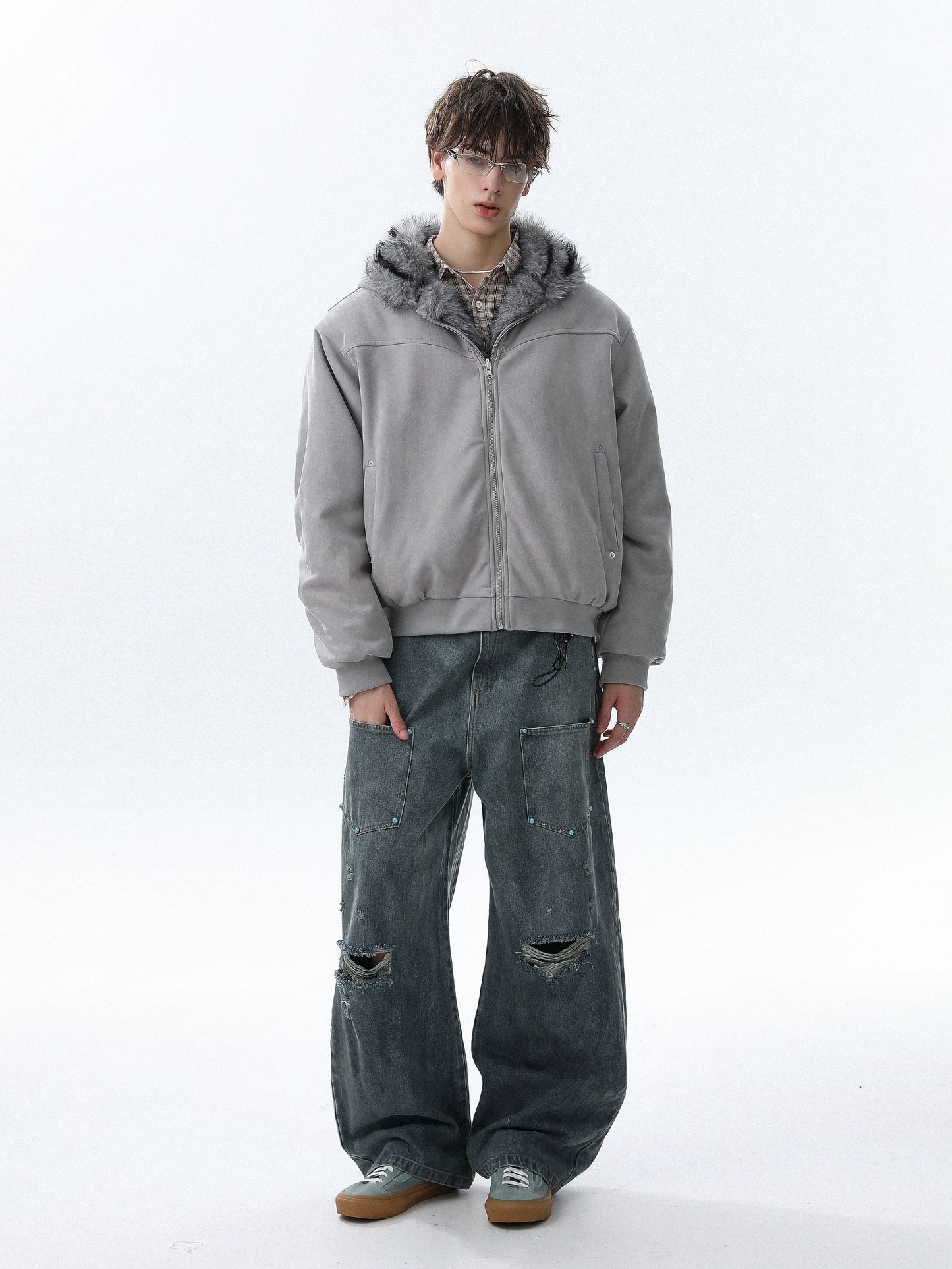 Reversible Thick Hooded Jacket WN22086