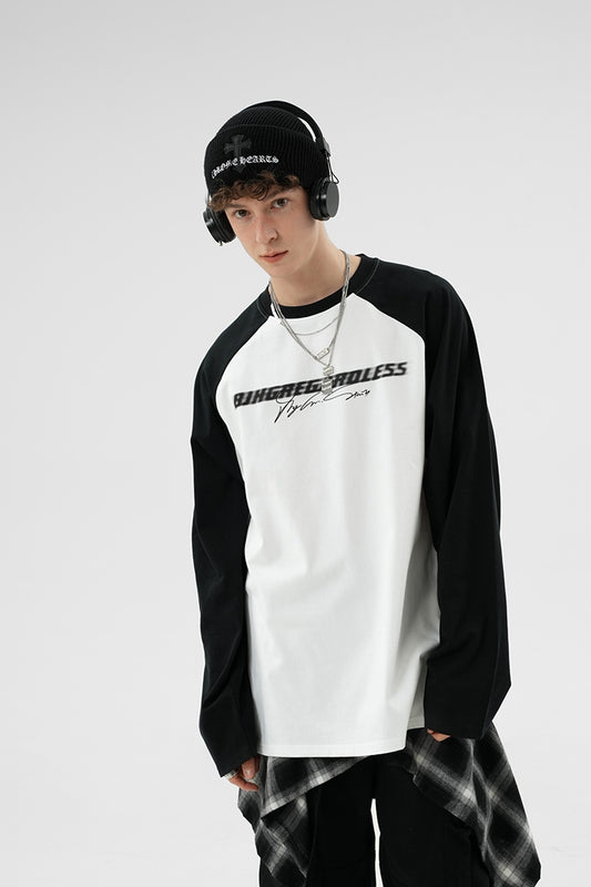 Oversize Cotton Raglan Long Sleeve T-Shirt WN9760