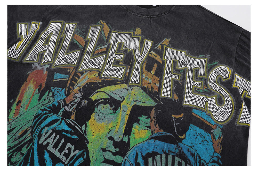 Washed Graffiti Art Short Sleeve T-Shirt WN26584