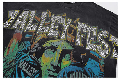 Washed Graffiti Art Short Sleeve T-Shirt WN26584