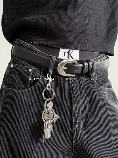 Metal Buckle Genuine Leather Belt WN15278