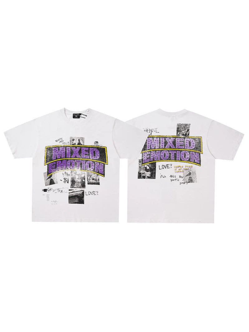 Washed Letter Graphic Short Sleeve T-Shirt WN28084