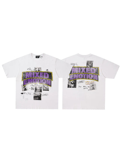 Washed Letter Graphic Short Sleeve T-Shirt WN28084