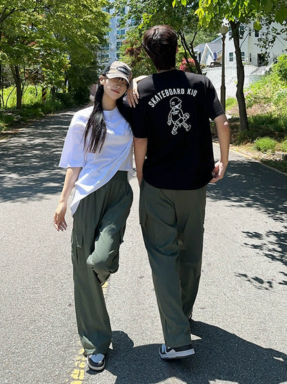 Cartoon Print Oversize Short Sleeve T-Shirt WN20255