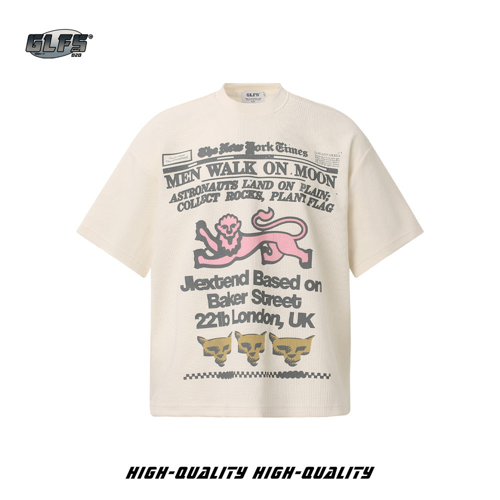 Graphic Letter Print Short Sleeve T-Shirt WN26426