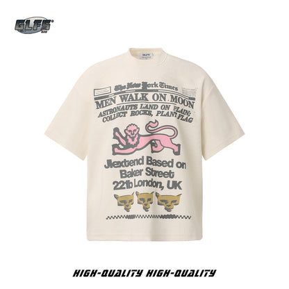 Graphic Letter Print Short Sleeve T-Shirt WN26426