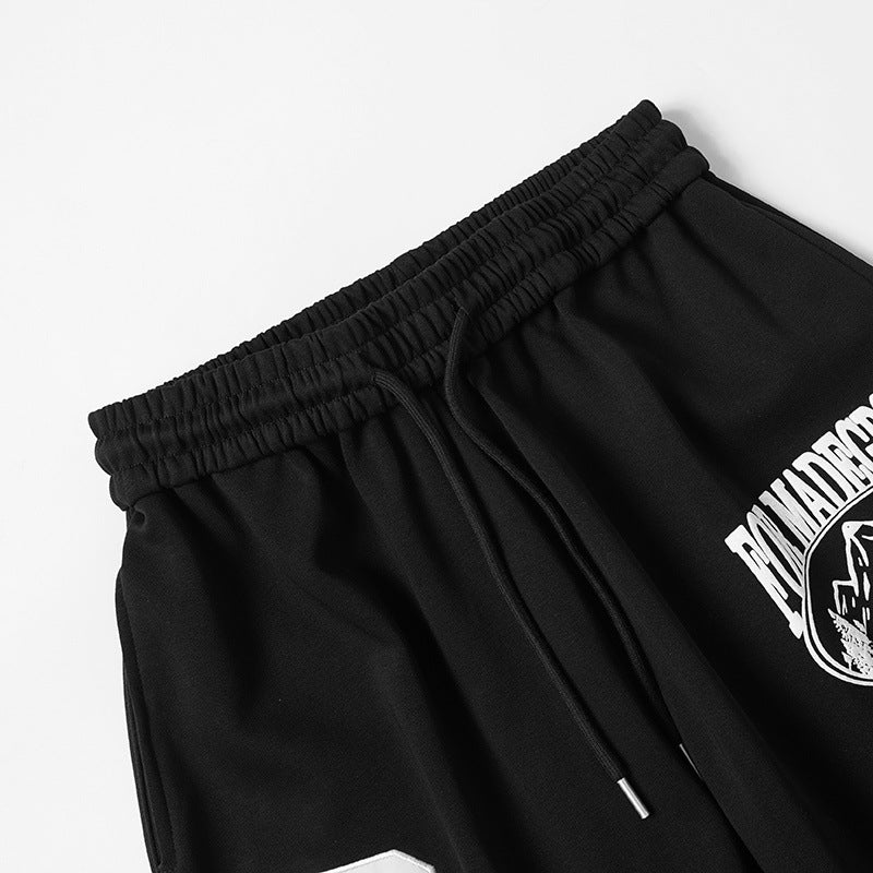 Number Graphic Wide Leg Sweatpants WN28123
