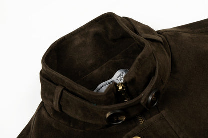 Suede Stand Neck Zipper Jacket WN27872