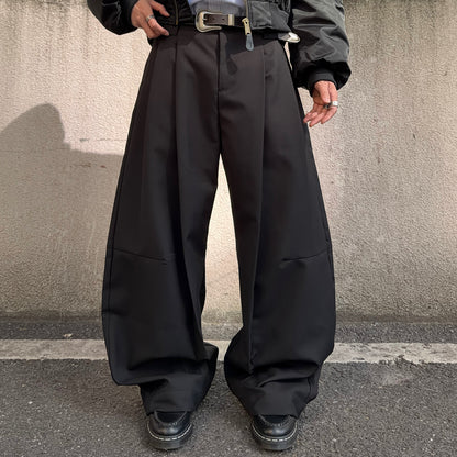 Pleats Drape Wide Leg Trousers WN24394