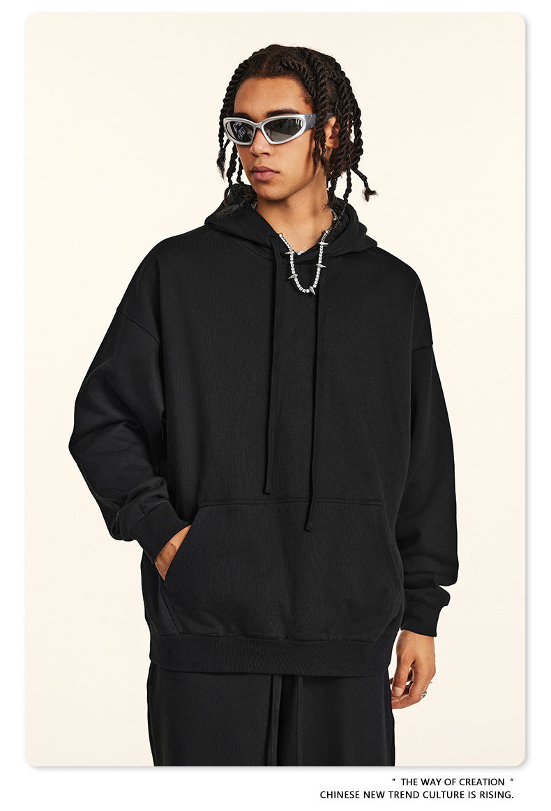 Oversize Heavyweight Pullover Hoodie & Zipper Hoodie & Sweatshirt & Pants Setup WN9930-K