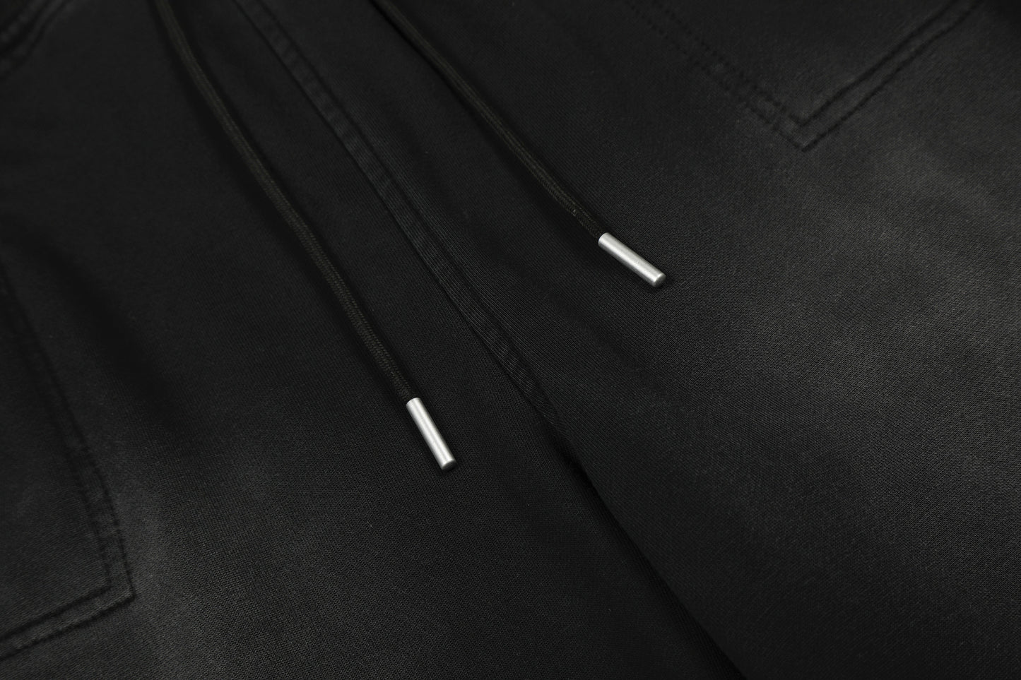 Washed Damage Drawstring Wide Leg Sweatpants WN25446