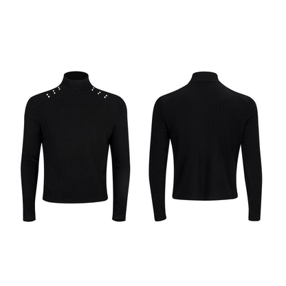 Half High-Neck Long Sleeve T-Shirt WN21787