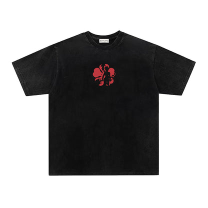 Washed Gothic Graphic Short Sleeve T-Shirt WN26780
