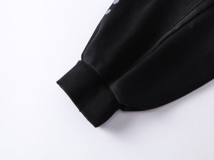 Dirty Washed Logo Print Zipper Hoodie & Dirty Washed Sweatpants Setup WN25540