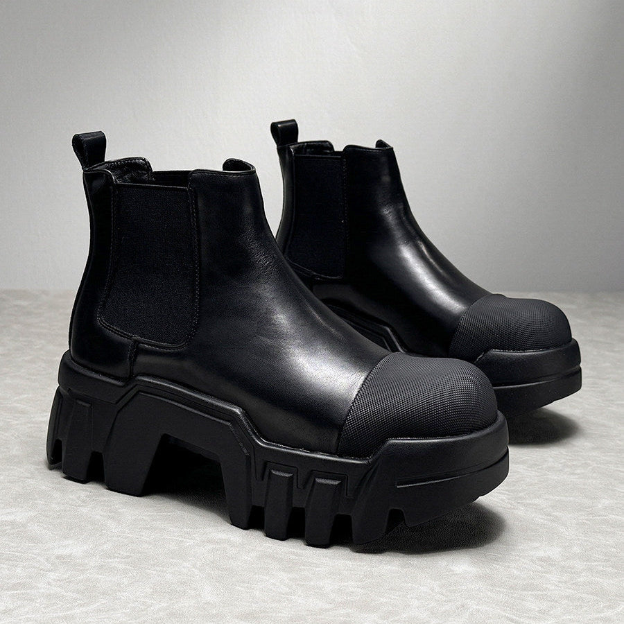 Side Gore Platform Thick Sole Short Boots WN24633