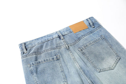 Washed Damage Flare Denim Jeans WN26095