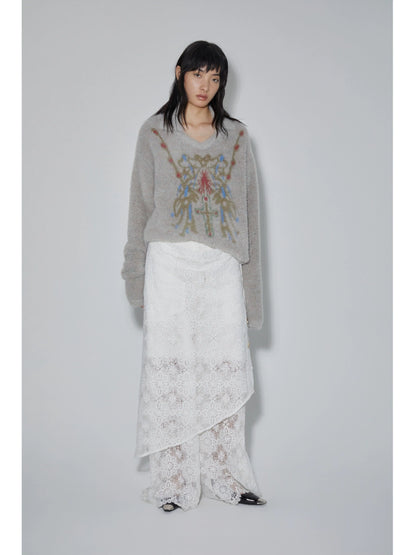 Fake Mink Oversize Knit Sweater & Vest WN18982