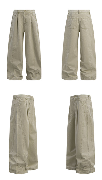 Washed Panel Wide Leg Pants WN26253