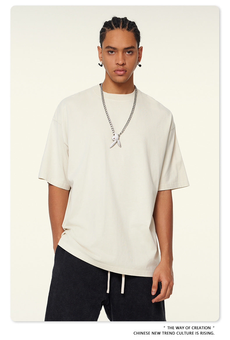 Washed Oversize Short-sleeve T-shirt WN6457