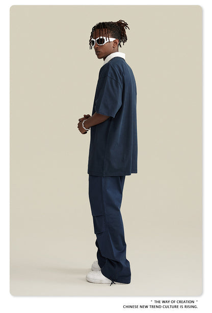 Washed Oversize Short-sleeve T-shirt WN6457