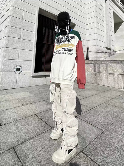 Drawstring Multi-Pocket Design Cargo Pants WN18141