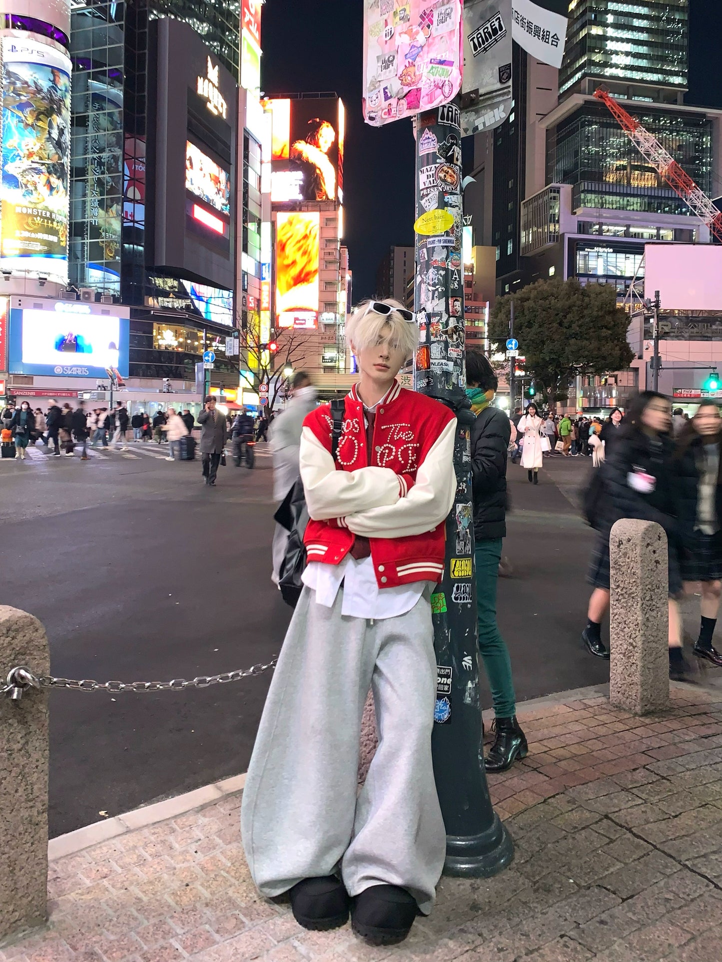 Colorblock Knit Patchwork Jacket WN19836