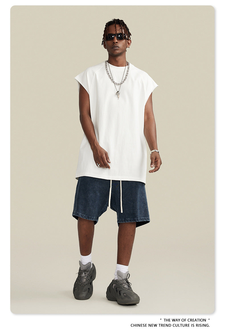 Washed Oversize Tank Top T-shirt WN6447