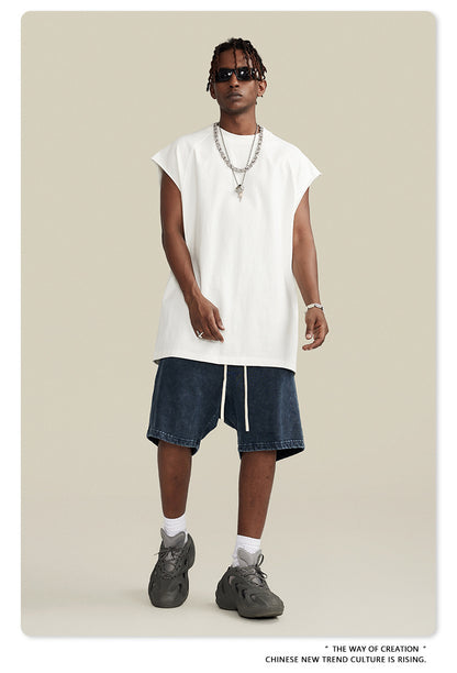 Washed Oversize Tank Top T-shirt WN6447