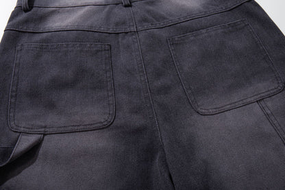 Denim Graffiti Damage Wide Leg Half Pants WN25658