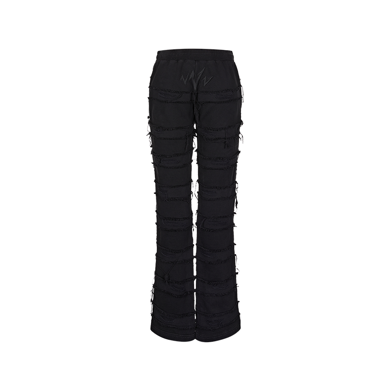 Denim Fringe Design Sweatpants WN20972